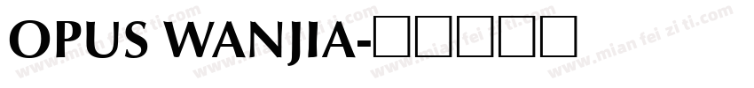 OPUS WANJIA字体转换